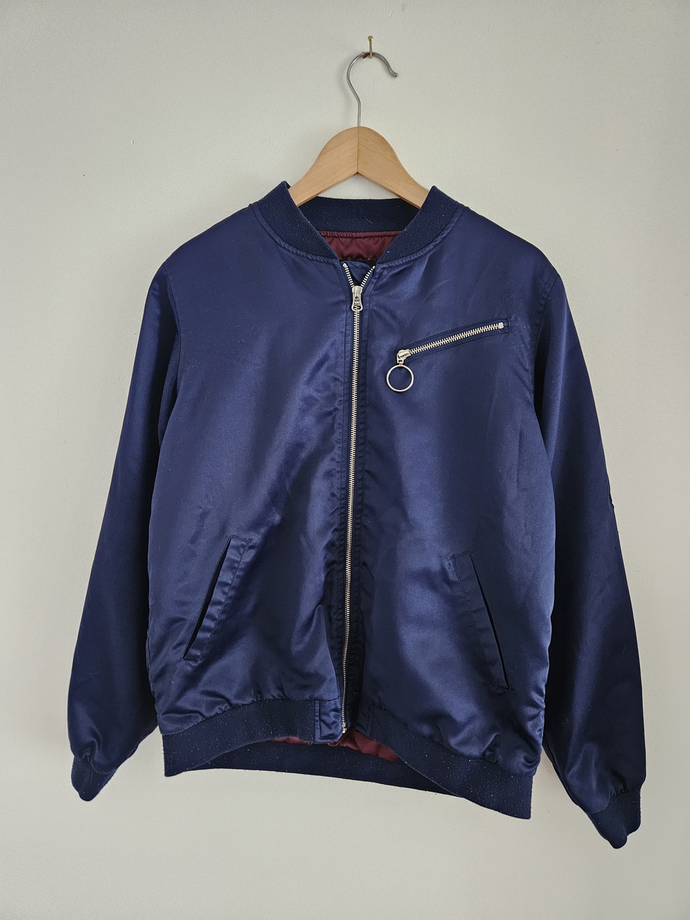 Stussy Bomber Jacket Mens Large Full Zip Coach Pockets